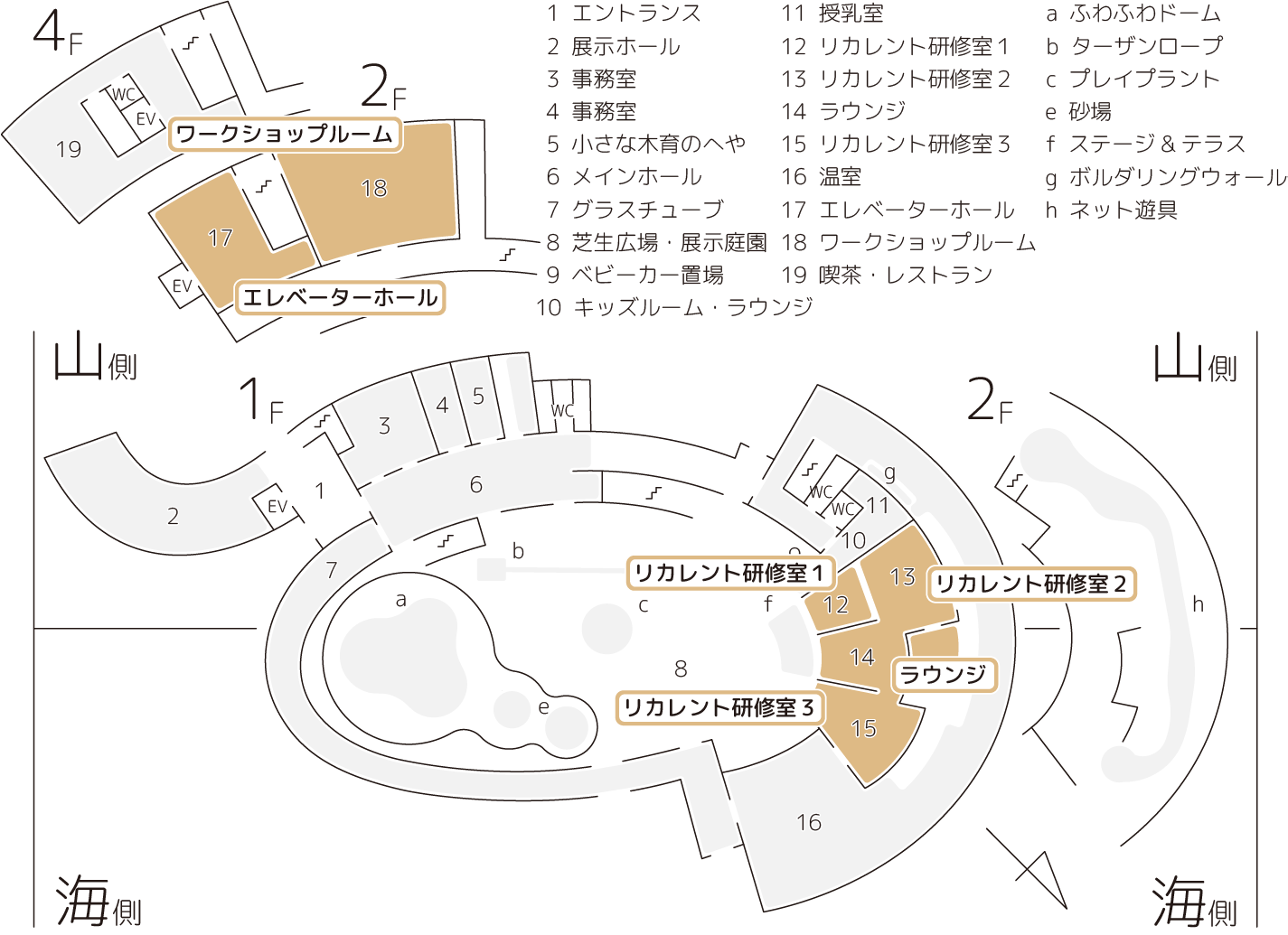 氷見市海浜植物園 園内マップ