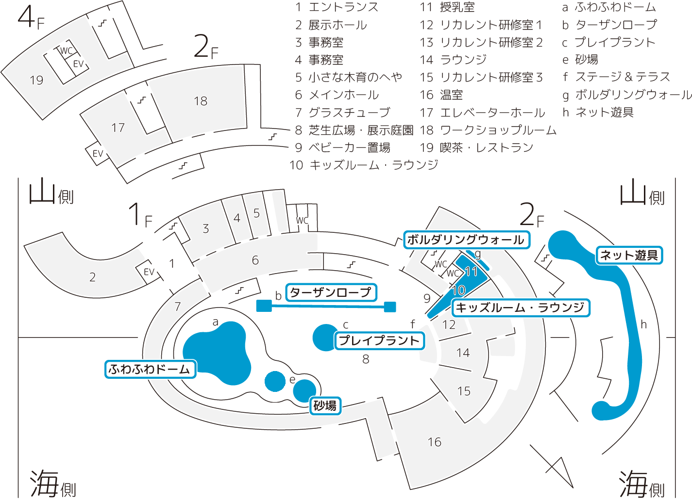 氷見市海浜植物園 園内マップ