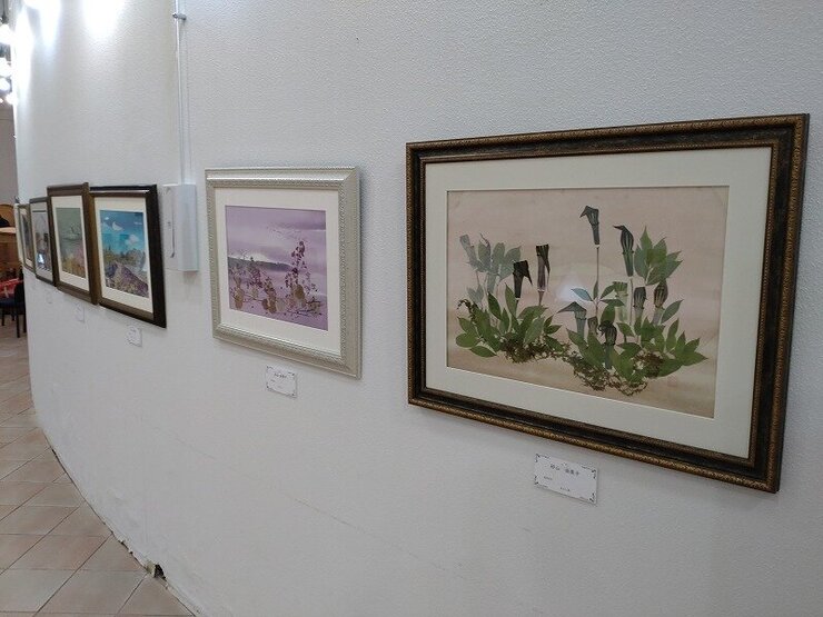 押し花絵作品展　開催中